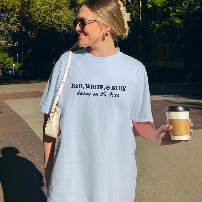 Progressive Fourth of July, USA in a Liberal Way, Anti Fourth Of July Shirt, Blue Voter Graphic Tee, Girl Power USA Shirt