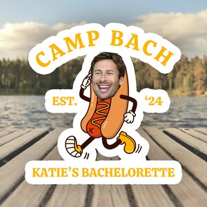 custom camp bachelorette stickers funny camp bachelorette party sticker hotdog sticker