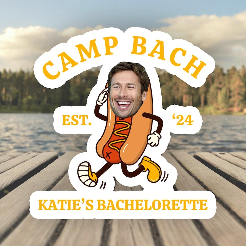 custom camp bachelorette stickers funny camp bachelorette party sticker hotdog sticker
