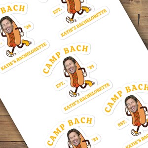 custom camp bachelorette stickers funny camp bachelorette party sticker hotdog sticker