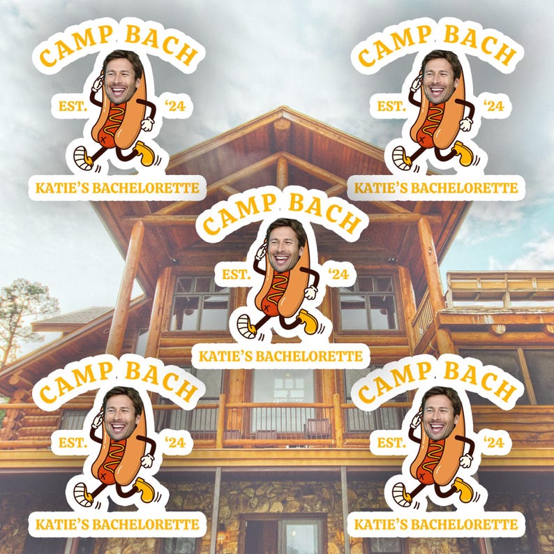 custom camp bachelorette stickers funny camp bachelorette party sticker hotdog sticker