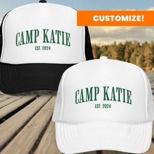Custom Embroidered Camp Bachelorette Trucker Hats, Camp Bachelorette Decor, Bridal Party Gifts, Camp Bach, Bachelorette Party Favors