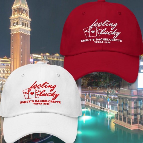 Custom Vegas Bachelorette Hats, Embroidered Las Vegas Hat, Lucky In Love Bachelorette Party, Bachelorette Party Decor, Bridal Party Gifts