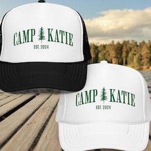 Custom Embroidered Camp Bachelorette Party Trucker Hats, Camp Bachelorette Decor, Bridal Party Gifts, Camp Bach, Bachelorette Party Favors