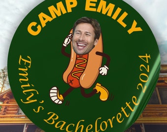 Funny Camp Bachelorette Custom Face Stickers, Camp Bachelorette Party Favors, Camp Bach Decor, Camp Bach Sticker, Custom Stickers