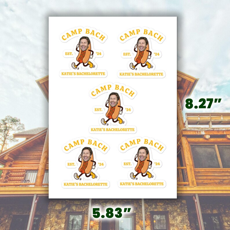 custom camp bachelorette stickers funny camp bachelorette party sticker hotdog sticker