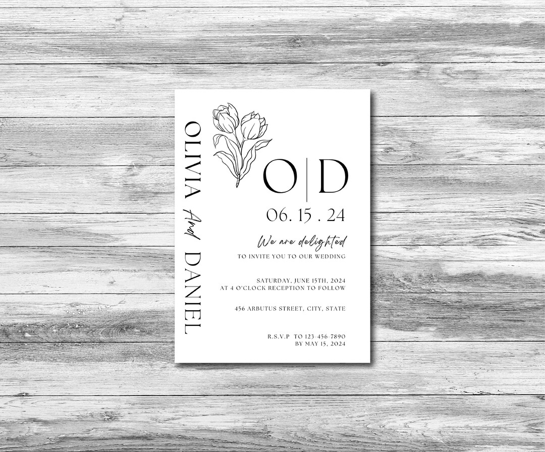 Editable Wedding Invitation Wedding Party Invitation Etsy
