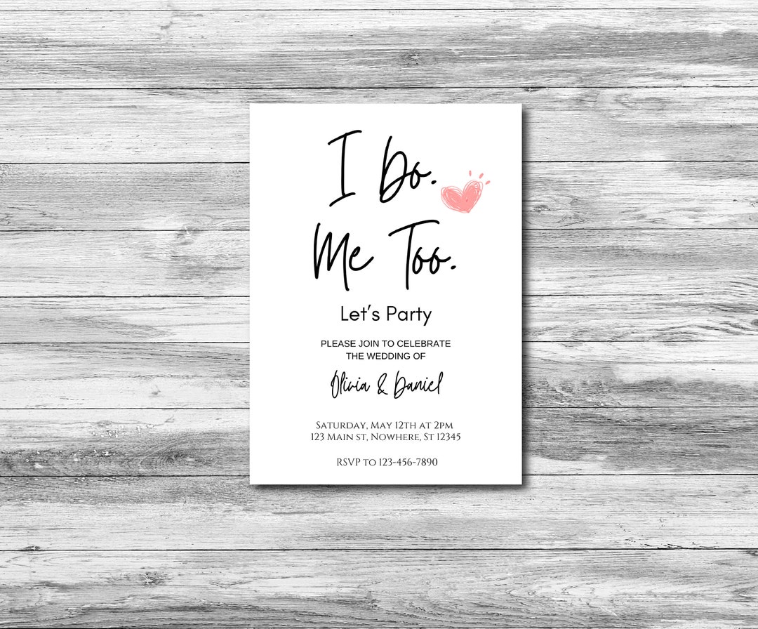 Editable Wedding Invitation Wedding Party Invitation Etsy