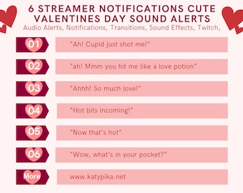 Cute Valentines Day Streamer Sound Alerts | Twitch Audio (Digital Download)