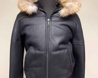 オリジナルグースカントリーメンズグースダウンラムスキンレザー