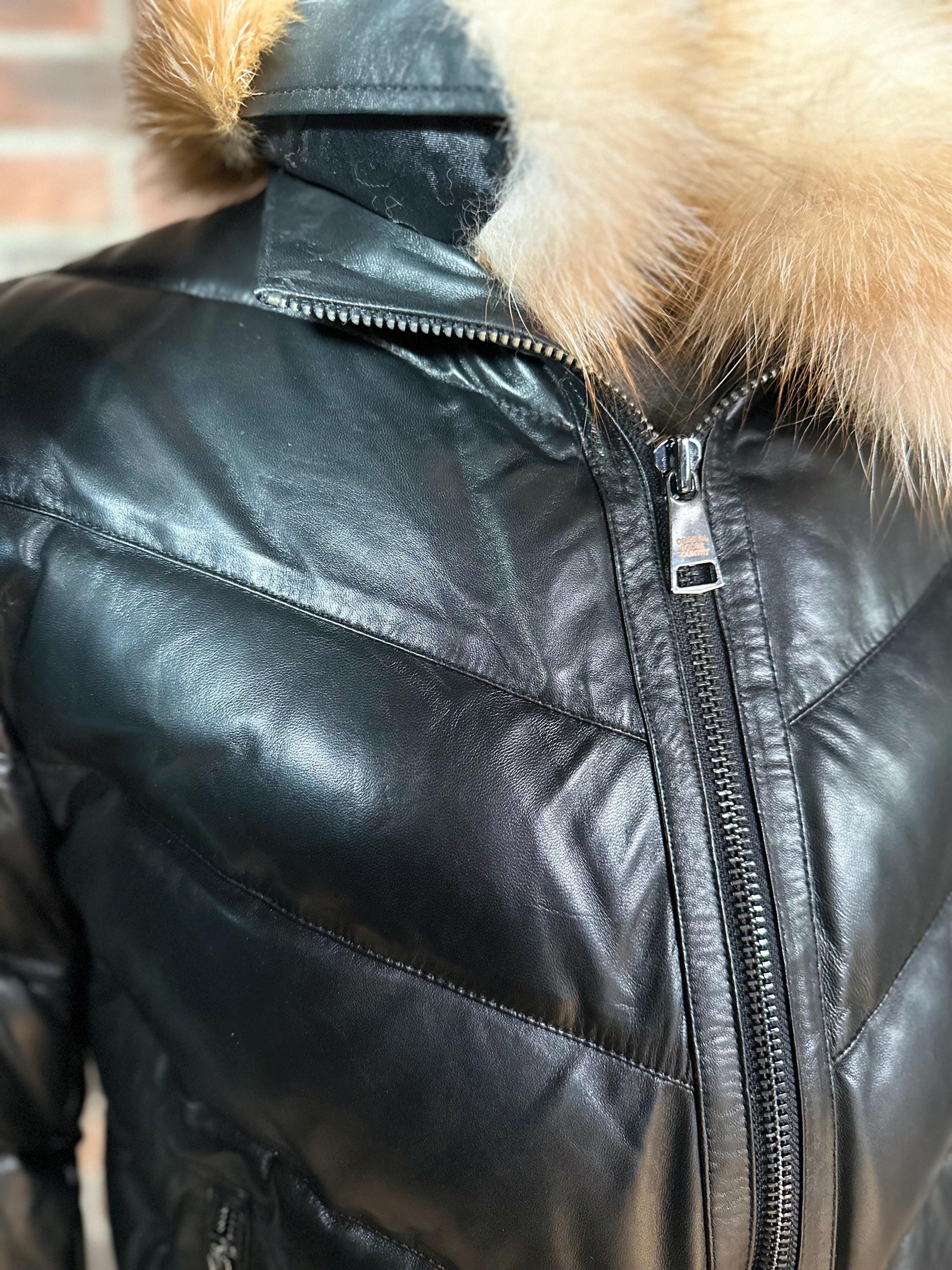 オリジナルグースカントリーメンズグースダウンラムスキンレザー