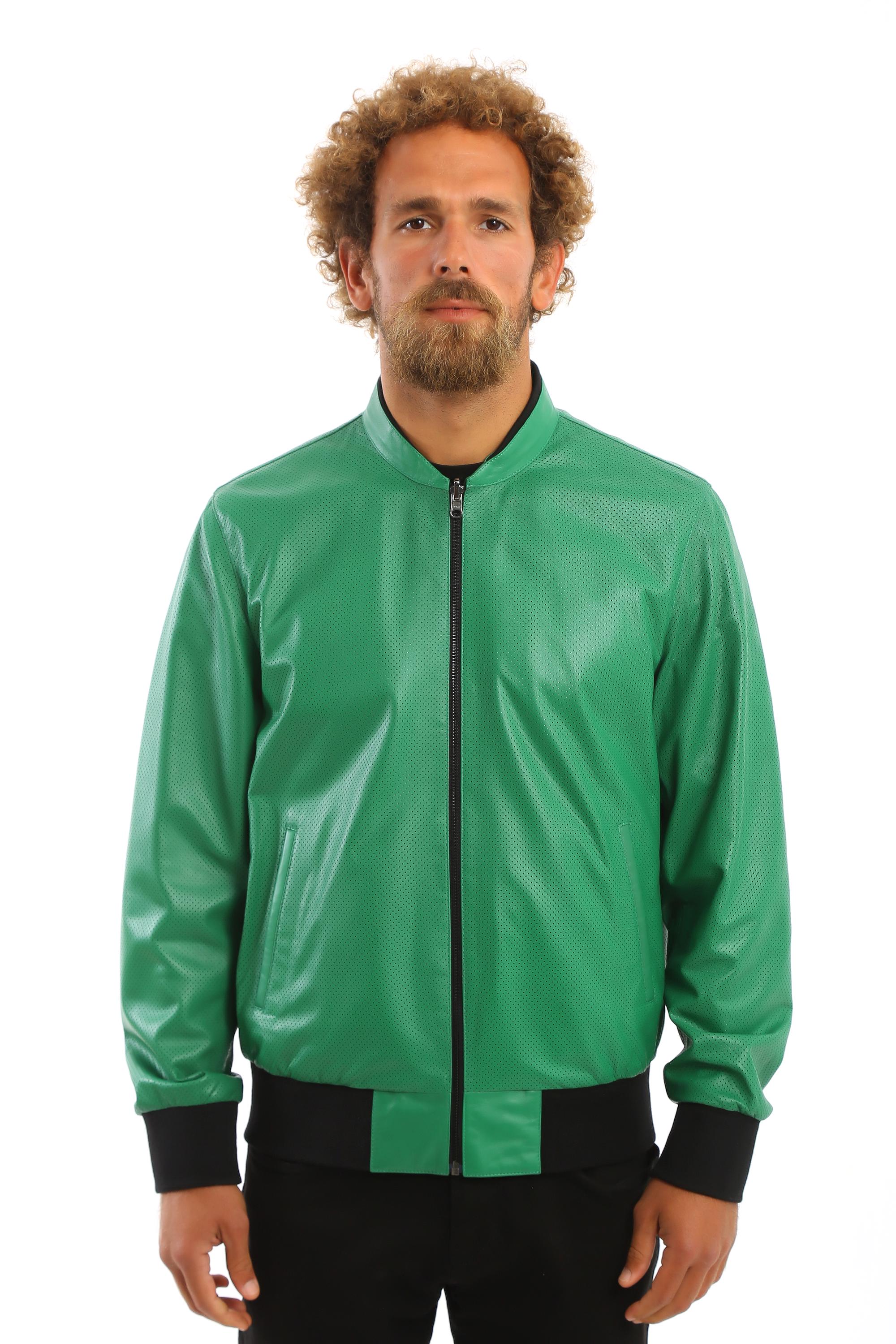 Handmade Men's Reversible Lambskin Leather Bomber Jacket - Etsy