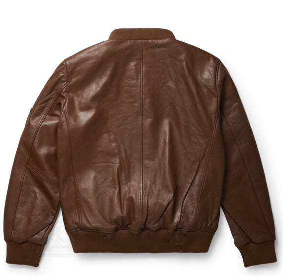 Handmade Original Goose Country Men's Brown Lamb Skin Leather