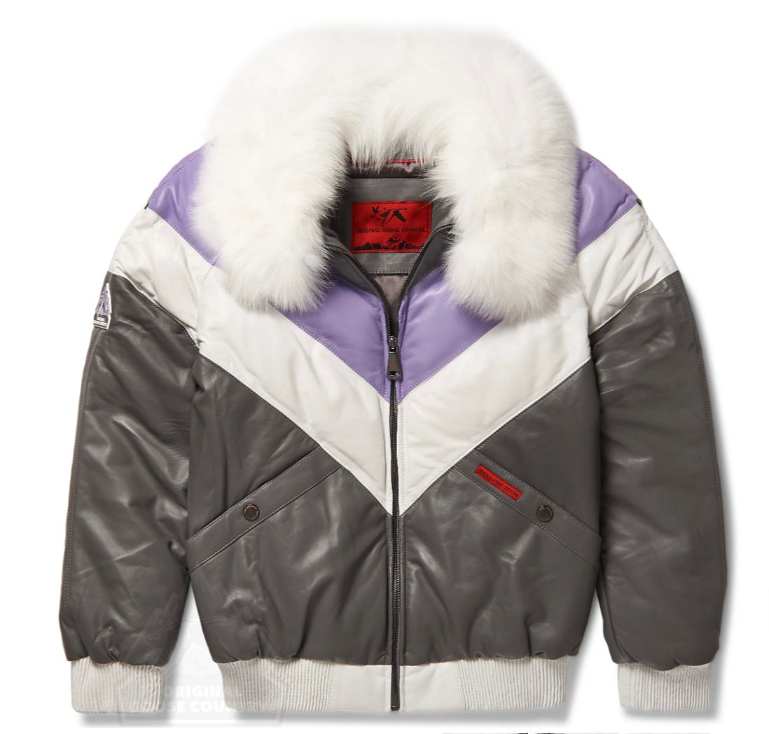 Hood Goose Country V Bomber Jacket Leather Bomber Country Goose