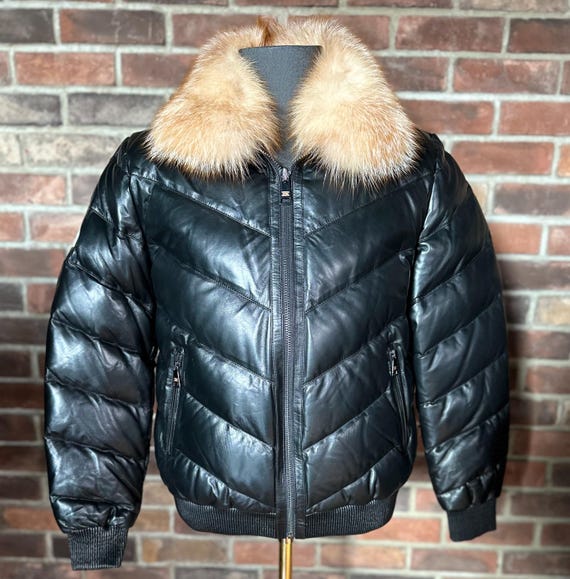 オリジナルグースカントリーメンズグースダウンラムスキンレザー