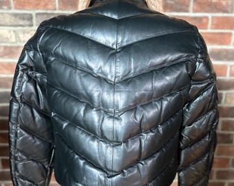 BALM AN ラムスキンレザージャケット❤️ブルーフォックスファー オリジナルグースカントリーメンズグースダウンラムスキンレザー