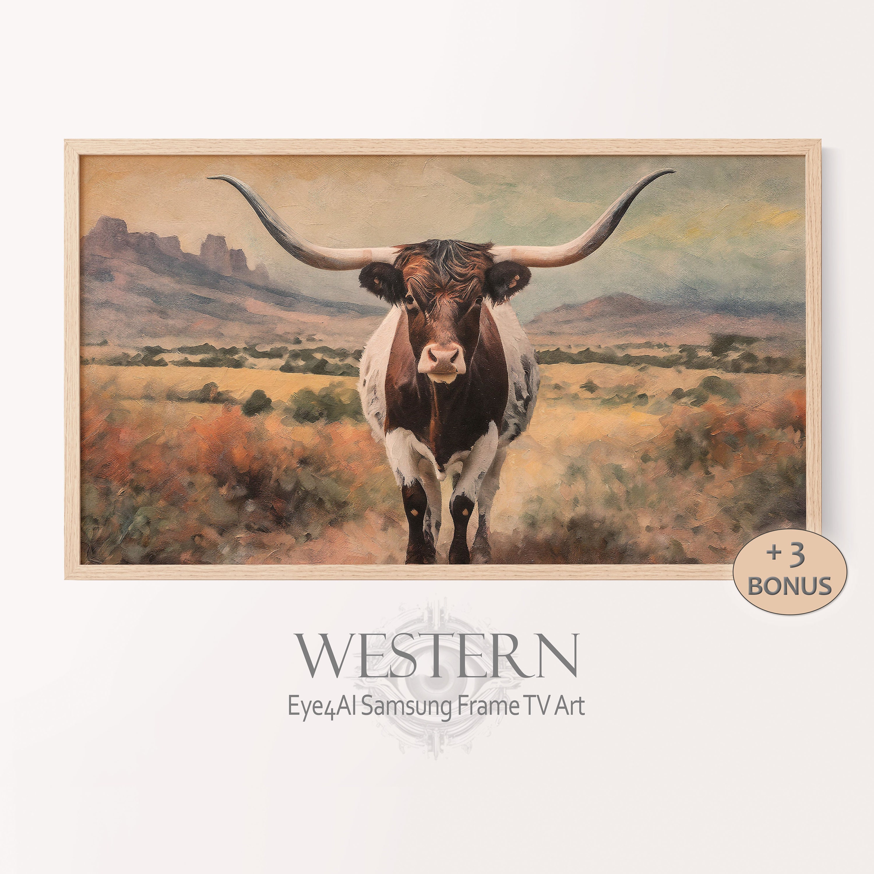 Longhorn Wallpaper - Etsy, image size:3000x3000