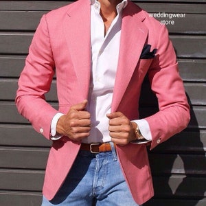 Pink mens blazer uk discount
