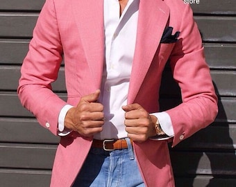 Party wear men blezar, Dusty pink, wedding wear jacket, men blazer, groom stylish, premium men suit, groom wear jacket, and groomsmen jacket