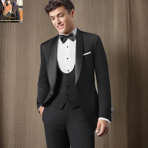 Premium black Tuxedo 3 piece suits,Luxury Stylish Look groom suit Premium Man Suit, Ethnic Wedding Suit,