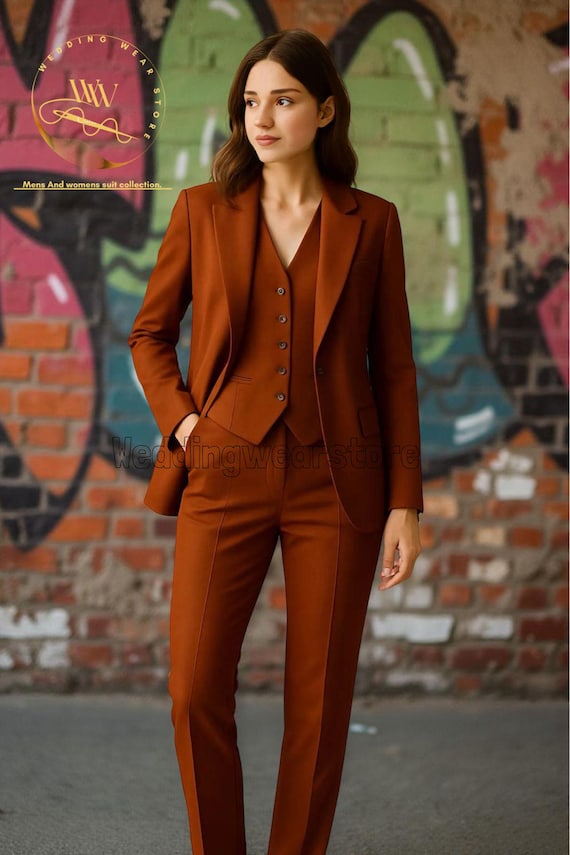 formal dress suits for women Women's Rustic 3 Piece Suit: Custom Tailored Office Attire Official just send us your