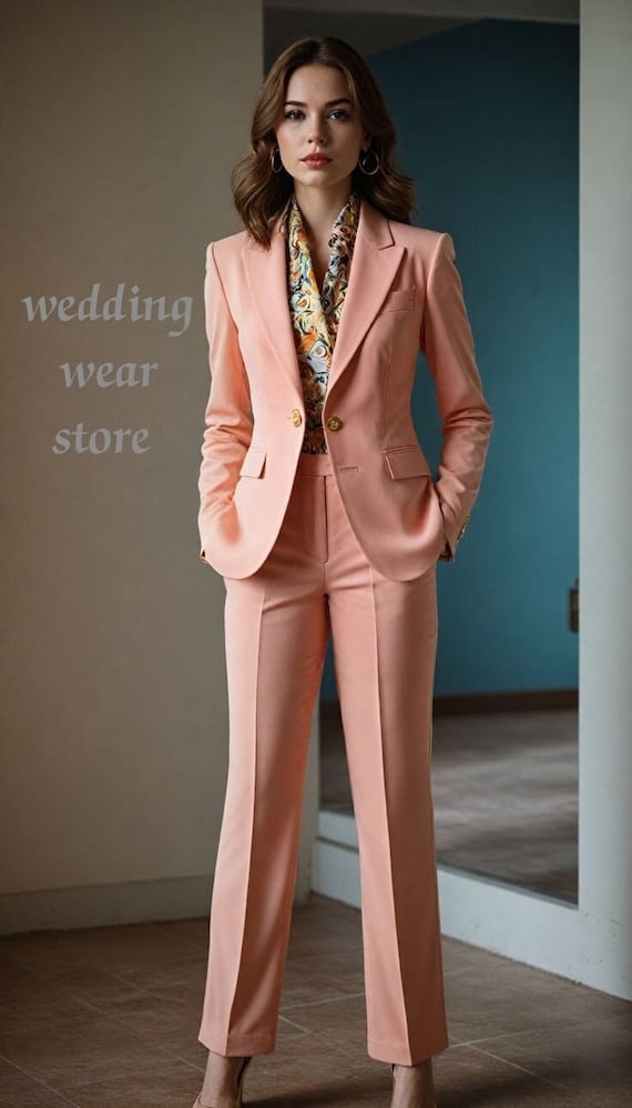 ladies two piece dress suits Qolati Womens Sequin Outfits Business Pants Set Notch Lapel Slim Fit Formal Tuxedo Blazer Jacket Sparkly Suit Set, Women's, Size ensuring you look polished and put Women's 2 Piece Suit Skirt