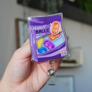 Peanut Balls Shaker Badge Reel | Labor & Delivery Badge Reel, OB Nurse Badge Reel, Midwife Badge Reel, Doula Badge, OBGYN Badge Reel