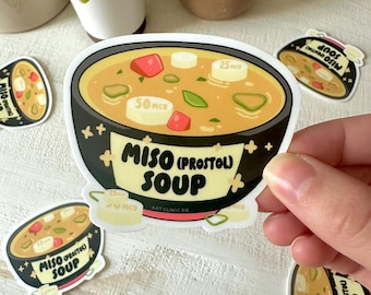 Miso(prostol) Soup Vinyl Sticker | Sticker for L&D Nurses, Stickers for OBGYNs, Stickers for Midwives, Stickers for Doulas