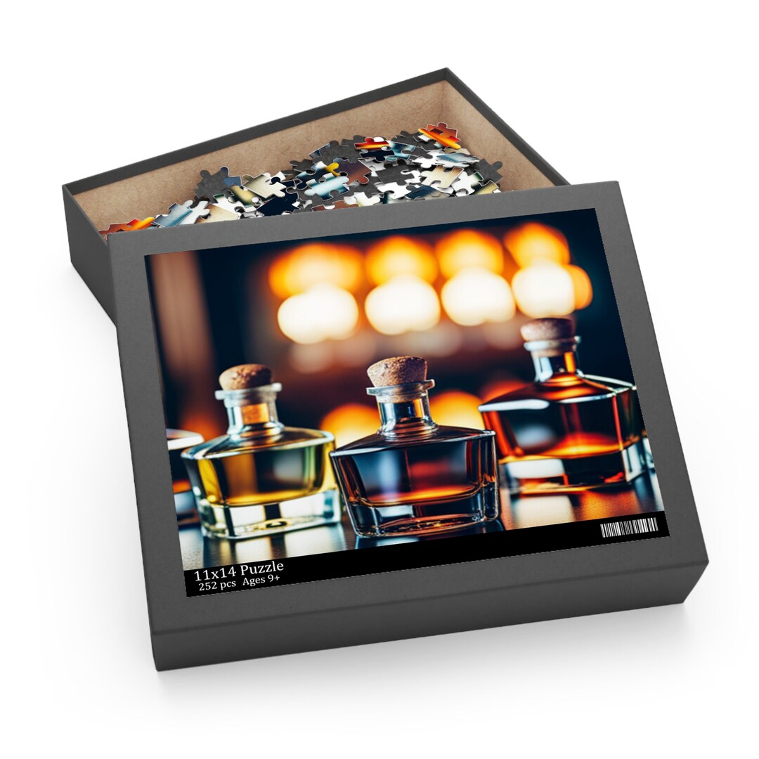 Tequila Bottles Puzzle 120 252 500piece Tequila Lover Etsy