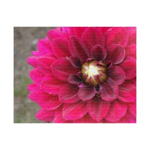 Pink Dahlia Puzzle (110, 252, 520, 1014-Piece), Holiday Gift, Gift Flower Lover, Jigsaw Puzzle, Photo Puzzle, Garden Puzzle, Present