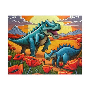 Dinosaur Puzzle (110, 252, 520, 1014-Piece), Dino Lover Gift, Birthday Gift, Dino Puzzle, Teen Gift, Gift for Dinosaur Lover, Holiday Gift