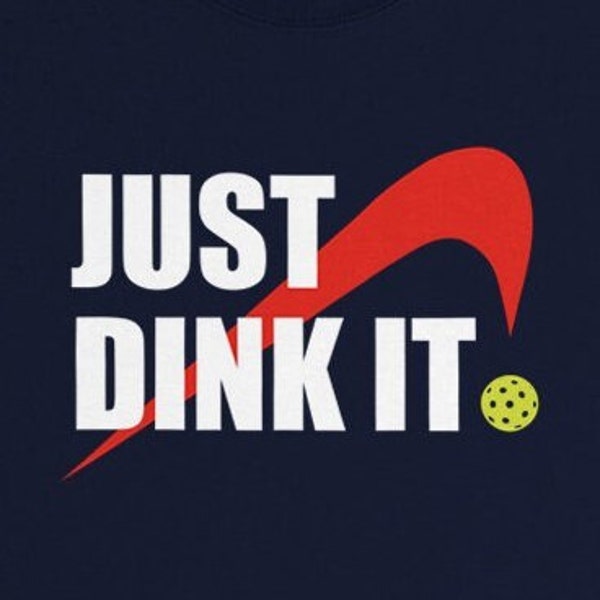 Just Dink It pickleball tshirt, just do it funny unique pball tee, uncommon pickleball shirt, Heavyweight Unisex Crewneck T-shirt