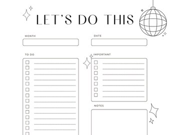 Daily Planner, to Do List, Minimal, Printable Planner, Instant Download ...
