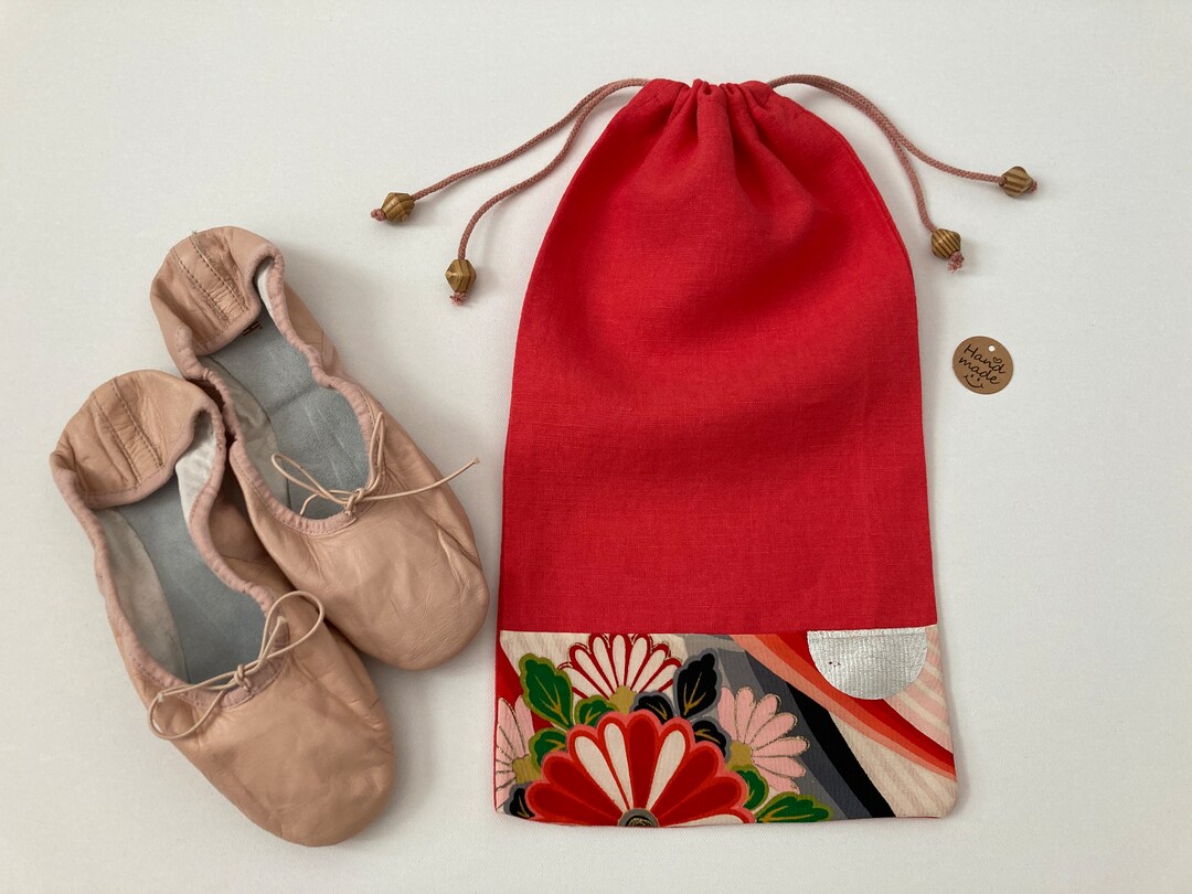 Dance Bag Odor Eliminating Ballet Pointe Shoe Canvas Silk Red Etsy