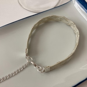 Pulsera de seda Obijime, cadena plateada ajustable, verde lima, japonesa vintage, Kumihimo, accesorio de kimono trenzado, bolsa de regalo gratis para madres.