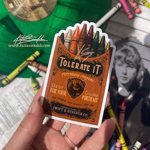 Tolerate It Sticker | Evermore Sticker | Waterproof Stickers | Vinyl Stickers | Laptop Stickers | Sticker