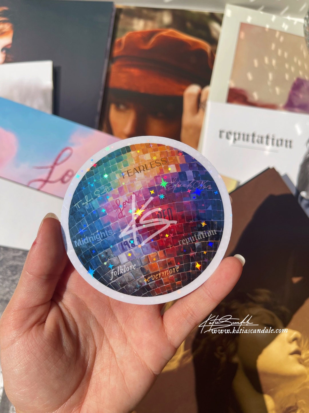 Shimmering Mirrorball Sticker Eras Stickers Waterproof Stickers Vinyl ...