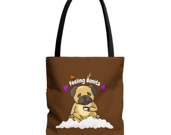 Brown Tote Bag, Small Tote, Medium Tote, Large Tote, Gifts for Women, Gift for Her, Dog Tote, Gift for Him, Pet Bag, Pet Tote, Cute Tote Bag