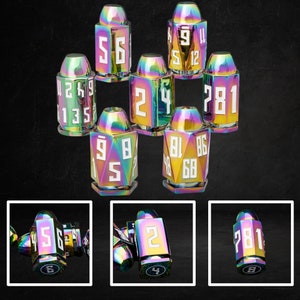 Metal Bullet Dice Set D10 Dungeons Dragons Western Cowboy Unique RPG Wargaming Boardgames GM Essentials DM Accessories
