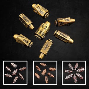Bullet Dice Set Unique Polyhedral RPG Dice DND Accessories Gamer Gifts Gifts for Him or Hunter