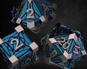 RPG Dice / Polyhedral dice / D20 D12 D10 D100 D8 D6 D4 / Solid Metal Dice / Dungeons and Dragons /  Colorful DnD Dice, D&D / Gamer Gifts