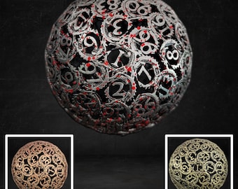 Cast Copper D100 Giant Metal Dice for DND Pathfinder RPG Essentials Unique Tabletop Gaming Gift Dungeon and Dragons