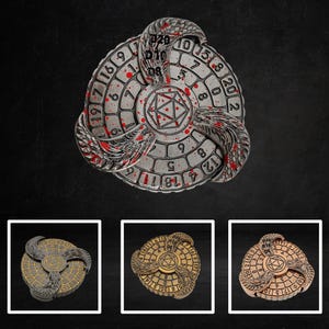 Metal Dragon Spinner Dice 7-in-1 DnD RPG Fingertip Gyro 360 Degree Spinning Metal Dice for Dungeons and Dragons