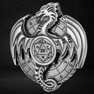 Dragon Dice Spinner Metal Spinner RPG Dice Tool Fidget Toy DND Fidget Fantasy Dice Gamer Accessory
