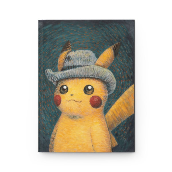 Hardcover Journal - Van Gogh Pikachu (5.75" x 8")