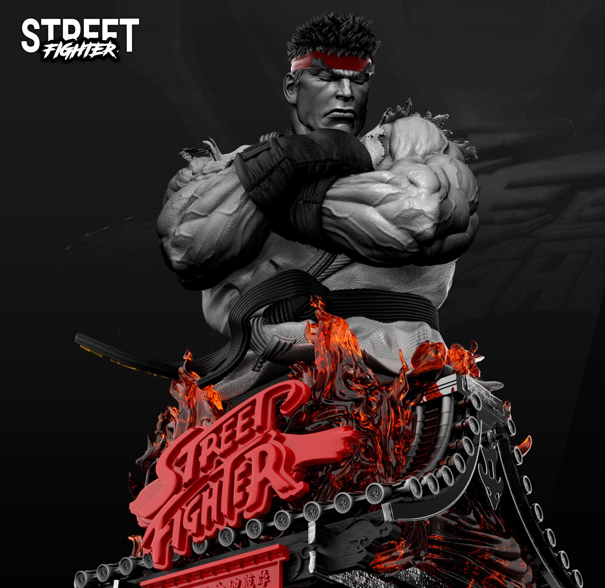 STL file Street Fighter - Ryu 🎮・3D printable model to download・Cults