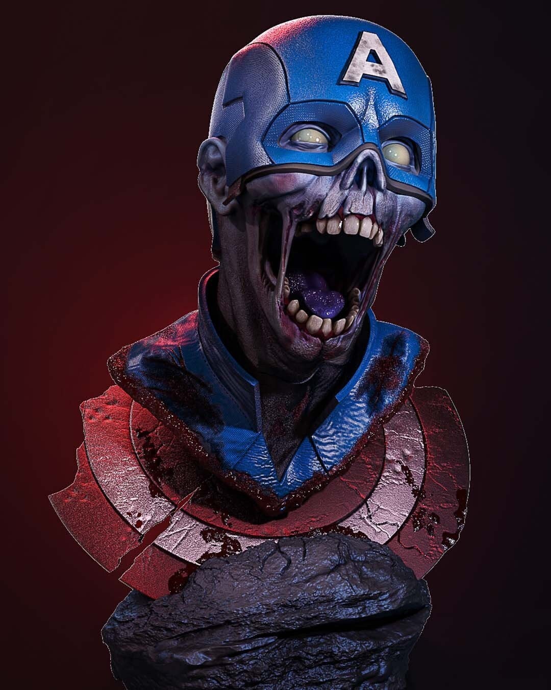 10 Inch Zombie Captain America Funko Pop! 949 Marvel What If? Vinyl Figure  Exclusive