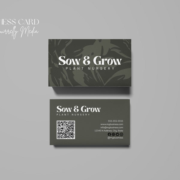 Plant Nursery Business Cards Etsy
