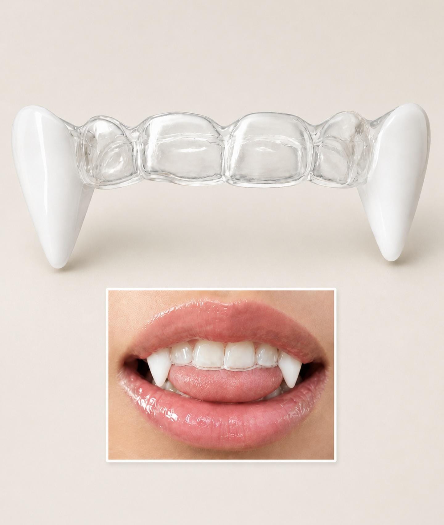 Fangs in a Customized Tray for a Perfect Fit: 3 Lengths to Choose