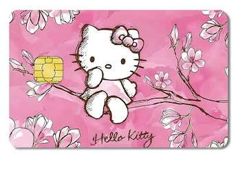 Hello Cute Cat Credit Debit Card Skin | Credit Card Skin Wrap Sticker Decal